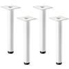 SOTECH 4 piedini per mobili SOTECH LIMA Altezza 200 mm, Ø 25 mm Regolabile in altezza 10 mm bianco opaco Piedini per vetrine Piedini per zoccoli Piedini per mobili