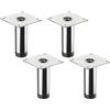 SOTECH 4 piedini per mobili SOTECH LIMA Altezza 80 mm, Ø 25 mm Regolabili in altezza 10 mm cromo lucido Piedini per vetrine Piedini per zoccoli Piedini per mobili