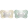 Chicco PhysioForma Succhietto Light Lumi, Succhietto Luminescente al Buio, Ciuccio 2-6 Mesi, Ciuccio Neonato, Leggero, Tettarella in Silicone, Favorisce Il Corretto Sviluppo della Bocca, 2 Pz, Neutro