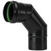 Save Gomito A 90° Per Stufe A Pellet Nero Opaco Pesante Mm.1,2 - ø cm.8