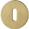 Hoppe Bocchetta a chiave Hoppe piatta con camma di supporto - Bocchetta BB rotonda, acciaio inox color ottone opaco