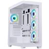 BitFenix CETO: case per PC, formato ATX, 4 ventole ARGB da 120mm, 2 porte USB 3.0, porta USB-C, pannello laterale in vetro temperato, colore bianco