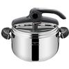 Lagostina Mia Pentola a Pressione 5 L in Acciaio Inox 18/10 Ø 22 cm, Pentola Induzione e Gas, Coperchio con Apertura Facilitata, Fondo a tre Strati, Lavabile in Lavastoviglie
