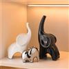 GZDDYUMYJX Elefante Portafortuna, Decorazioni di Elefanti, decorazione moderna in ceramica, elefante portafortuna, per libreria, soggiorno, ufficio, tavolo, mensola, decorazione. (Elefante dalle grandi orecchie)