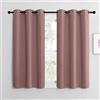 NICETOWN Tende Corte per Finestre Cucina Termiche Tenda Oscurante da Interno Cameretta Bambino con Anelli Decorazione per la Casa 2 Pannelli 107x120 CM Rosa Lavanda