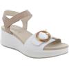 ENVAL SOFT Sandali bianco-corda con zeppa in pelle da donna 37 EU