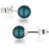 Schöner-SD - Orecchini da donna in argento 925, con perle rotonde, 6 mm, small, Vetro, Perla