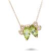 ALFIERI & ST. JOHN Collana in oro giallo con peridoto e pave' diamanti