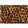 Relaxdays zerbino cocco 60x40 cm motivo leopardo antiscivolo resistente intemperie interno/esterno