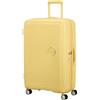 American Tourister Soundbox - Maleta Rígida Grande, 77 cm - Trolley con 4 ruedas, Cerradura TSA, Expandible y Ligera, 97/110L, Amarillo (Pastel Yellow)