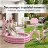 Scivolo per Bambini 5-in-1 con Altalena, Canestro e Porta da Calcio