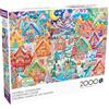Buffalo Games - Colorful Cookietown - Puzzle da 2000 pezzi per adulti impegnativo puzzle perfetto per serate di gioco - Dimensioni del puzzle finito è 38,50 x 26,50