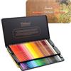MARCO - Matite a Olio per Pittura per Adulti, Set di 72 Colori, Matite in Legno in Scatola d'Acciaio, Adatte per Appassionati d'Arte e Pittori Professionisti