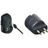 BTicino S3613GU Multipresa Adattatore B3 con Presa USB, 1.5A, Nero & S3623GE Adattatore Presa Tedesca, Grigio (Antracite), 250 volt, 10A