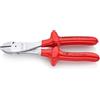 KNIPEX Tronchese laterale per meccanica tipo forte cromata isolati ad immersione, collaudati VDE 200 mm, 74 07 200