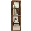 VASAGLE CUSTOS Collezione - Libreria, Scaffale Libreria a 4 Ripiani, Scaffale Portaoggetti con Ripiani Regolabili, Scomparti Aperti, 24 x 30 x 106 cm, per Soggiorno Studio, Marrone Vintage LBC434K01