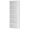 VASAGLE Scaffale a 6 Ripiani, Libreria, Scaffalatura Portaoggetti, Organizzatore con Scomparti, Ripiani Aperti e Regolabili, per Soggiorno, Ufficio, Camera da Letto, Bianco Nuvola LBC166T14