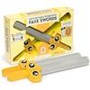 Exploding Kittens - Let's Hit Each Other With Fake Swords - Sword-Fighting Card & Board Games for Family Fun - For Adults, Teens & Kids Age 7+ - 3-6 Players - Includes 2 Foam Swords, 72 Cards