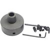 NiuLumea Mandrino rotondo per lavorazione del legno, manico da 810 mm, fissaggio in metallo per perline e tornitura a strisce lunghe, grigio (10 mm)