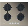 INDESIT ING 61T/TD PIANO COTTURA DA 60CM A GAS 4 FUOCHI VETRO GRIGLIE IN GHISA TORTORA ING61T/TD