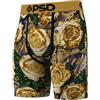 PSD Boxer da uomo con petali dorati, multicolore, M