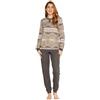 BIRIKKINA Pigiama Donna Invernale in Caldo Jacquard - Pigiama Donna Felpato (IT, Testo, M, Regular, Regular, 6503 Rosa)
