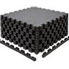 Eyepower, 12 tappetini protettivi per Pavimento, 63 x 63 cm, 2 cm, per Fitness, 4,8 mq, con Bordo