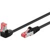 Wentronic Goobay Wentronic - Cavo patch - RJ -45 (m) angolato fino a RJ -45 (m) solo - 50 cm - 6 mm - SFTP, PIMF - Cat 6 - Contatti aalog