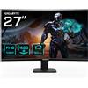 GIGA-BYTE GIGABYTE GS27FC Monitor gaming curvo 27 FHD - 1920 x 1080 180Hz 1ms 250 cd/m FreeSync Premium HDR Ready HDMI 2.0 DisplayPort 1.