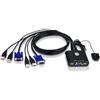 ATEN Switch KVM USB VGA cablato 2-porte con selettore porta remota
