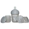 Twistshake Pro Double Biberon Anticolico con Contenitore per Latte in Polvere - 180 ml | Capezzolo Simile al Seno in Silicone a Flusso Lento | Senza BPA | Adatto per Neonati (0+) | Grigio