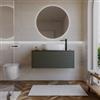 DEGHI Mobile bagno sospeso 100 cm 1 cassetto verde cemento con top - Nova