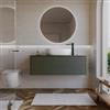 DEGHI Mobile bagno sospeso 120 cm 1 cassetto verde cemento con top - Nova
