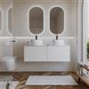 DEGHI Mobile bagno sospeso 120 cm 2 cassetti bianco opaco con top - Nova