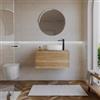 DEGHI Mobile bagno sospeso 80 cm 1 cassetto rovere acero con top - Nova