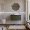 DEGHI Mobile bagno sospeso 80 cm 1 cassetto verde cemento con top - Nova