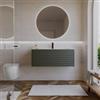 DEGHI Mobile bagno sospeso 100 cm 1 cassetto verde cemento con lavabo - Nova