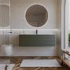 DEGHI Mobile bagno sospeso 120 cm 1 cassetto verde cemento con lavabo - Nova