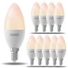 CALEX Lampadina LED Smart, E14, B35 Candela, luce calda, Dimmerabile, controllo app Wi-Fi & vocale, Confezione da 10