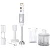 Sencor Frullatore ad Immersione Ultra-Potente 6 in 1, 1200W, con Frusta Doppia, Tritatutto & Montalatte, Schiacciapatate, Lame QuadBlade in Titanio, Controllo Continuo della Velocità, Elegante, Bianco