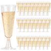 JMIATRY 100 Pezzi Flute Plastica 160ML, Calici Plastica Riutilizzabile per Feste, Matrimoni, Compleanni