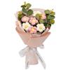 XLWLLNJ Bouquet All'uncinetto, Bouquet Intrecciato Già Realizzato, Bouquet di Fiori Artificiali per La Decorazione Della Festa Della Mamma, Regalo di San Vale, ROSA