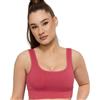 Bralette donna senza cuciture in nylon ed elastan con spalline larghe