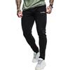 Pantaloni uomo slim fit Black con tasche, cordoncino e zip alle cavigl