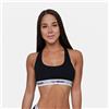 GymBeam Bralette donna senza imbottitura con spalline larghe nera 1 St