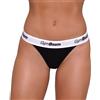 GymBeam Perizoma donna 3Pack tanga in cotone ed elastane nero 1 St