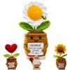TerraDesign® | Margherita Uncinetto | Regalo Nonna | Compleanno Festa Nonni | Pensionamento Donna | Fiore Finto | Pensiero Originale Personalizzato da Nipoti | 70 80 90 Anni Onomastico | Sorpresa Ti Amo