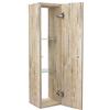 VE.CA.s.r.l. Colonne Arredo Bagno, Soggiorno, Camera Dimensioni 100x25x25 cm Apertura Push pull - Doppio verso apertura anta - Design 100% made in Italy (Quercia sherwood, Apertura anta da sinistra verso destra)