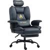 Symino Sedia Gaming con Poggiapiedi, Reclinabile 150°, Braccioli Regolabili in Altezza, Rivestimento in Microfibra Traspirante, Portata 150 kg
