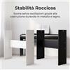 Supporto Tastiera in Legno Pieghevole per 61 Tasti - Bianco e Nero